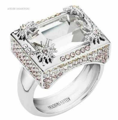 Atelier Swarovski Calypso Ring Cocktail Statement Pink 52/6 55/7 58/8 New $249 - Image 1 of 2