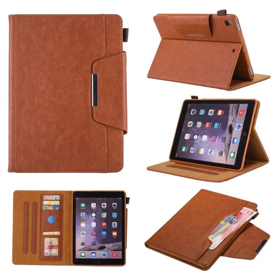 Funda de cuero con soporte abatible para iPad 11º 10º 9º 8º 7º 6º 5ª generación y A16 Foto 1 de 4