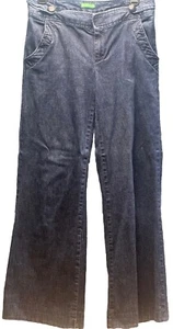 Pantalones de mezclilla para mujer Lilly Pulitzer 4 lavado oscuro tiro medio calce palmera playa recto azul - Imagen 1 de 9
