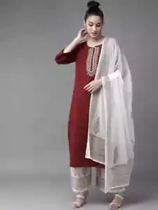 Hermoso conjunto de ropa de diseñador Salwar Kameez Kurti para mujer india Kurta Palazzo - Imagen 1 de 5