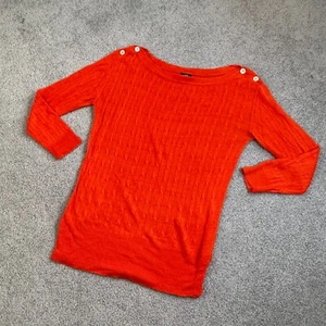 - J. Crew Linen Cable Light Knit Sweater Boat Neck Spring Stretchy SMALL - Picture 1 of 5