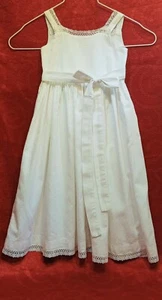 03I4 LINGE ANCIEN ROBE DE BAPTEME PIQUÉ DE COTON BRODERIE POUPEE BEBE 1900 - Picture 1 of 10
