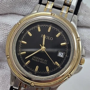 Paolo By Paolo Gucci PA-1013 Mens Analog Wrist Watch Black Dial Date - Picture 1 of 7