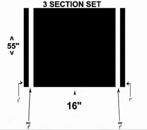 1" PINSTRIPE 20" WIDE VINYL STRIPE SET. (3) SECTIONS HOOD ROOF TRUNK. DECALS - Picture 1 of 4