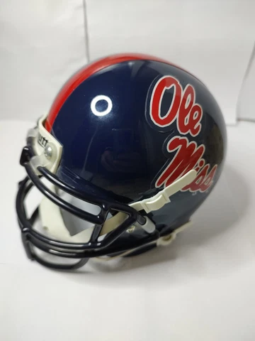 Ole Miss (Mississippi) Rebels Schutt Authentic Mini Helmet (Navy) No Box Cover