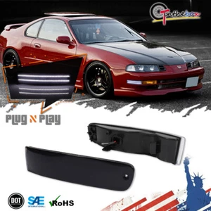 Luces de señalización laterales exteriores para parachoques delantero blanco humo para Honda Prelude 92-96 - Imagen 1 de 11