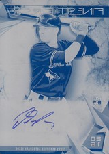 2015 Finest Firsts Autographs Printing Plates Cyan #FFADP Dalton Pompey /1 