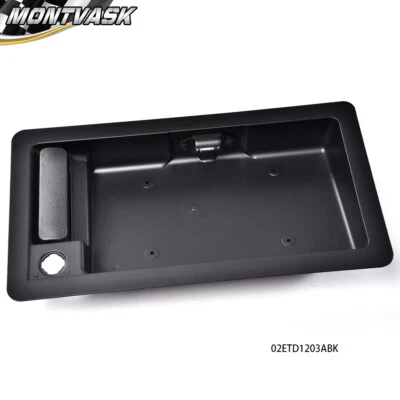 Soporte de matrícula negro para manija de puerta de carga trasera apto para Ford E150 E250 E350 Foto 1 de 4