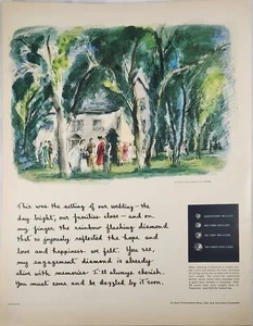 1946 De Beers Consolidated Mines Vintage Ad Setting of our wedding - Bild 1 von 1