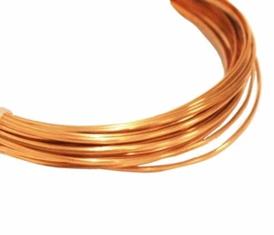 Filo in rame massiccio "MEZZO TONDO" (bobina da 1 oz) scegli calibro e tempra / da 12 a 18 Ga - Foto 1 di 6