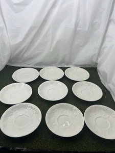 Burgess & Leigh Davenport Staffordshire Embossed Strawberry & Grape Leaf Saucer - Picture 1 of 11