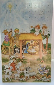 Calendario de Adviento Vintage Belén Stand-up Cuenta Regresiva Navidad Por Actual - Imagen 1 de 11