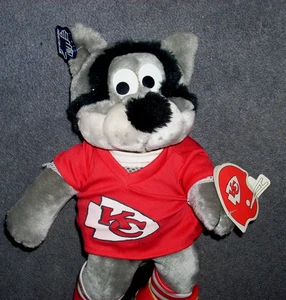 NFL Applause 1993 Kansas City Chiefs Mascot KC Wolf Plush 15" With Tags - Picture 1 of 7