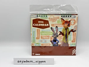 Disney Zootopia B6 (18*13cm/7.08*5.12in) Desk Calendar 2026 from Japan Daiso - Picture 1 of 2