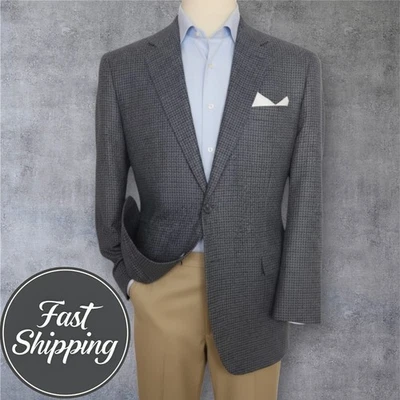 Chaps Мужская 44R серый синий шерсти Blazer спортивное пальто две кнопки костюм куртка - Изображение 1 из 4