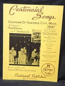 Canciones del Centenario - Souvenir de Traverse City Michigan 1947 - Imagen 1 de 3
