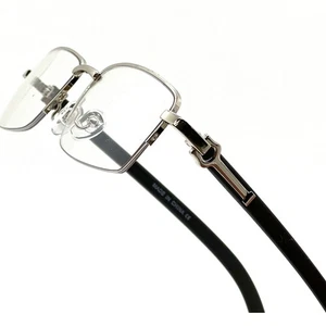 Gafas sin montura montura plateada gafas ligeras elegantes gafas hombres hombres - Imagen 1 de 6