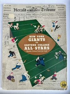 1947 New York Giants vs Eastern College All-Stars Football Program - Picture 1 of 11