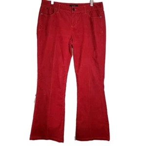 Talbots Womens Corduroy Pants Signature Boot Cut Red Size 10P Preppy Academia - Picture 1 of 11