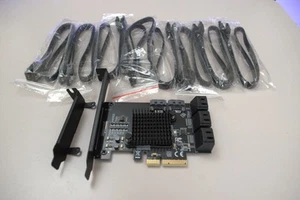 Carte contrôleur PCI-E X4 vers SATA 3.0, 8 ports SATA III 6Gbps - PCIE SATA 8 ports - Photo 1/15