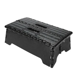 Portable Folding Step Stool Black Step Ladder For Elderly Pregnant Bathroom ISP - Picture 1 of 7