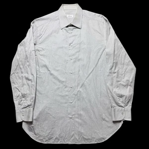 Men’s Brioni Brunico Shirt 17.5”/44 White Striped Cotton Regular Fit - Picture 1 of 9