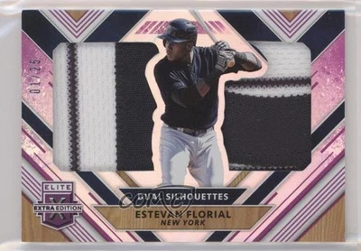 2018 Panini Elite Extra Edition Dual Silhouettes Purple /25 Estevan Florial - Image 1 of 2