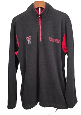 Texas Tech Red Raiders Fleece 1/4 Zip Pullover Jacket Champs Team Edition Mens L - Image 1 of 4