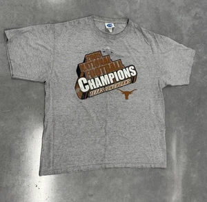 Texas Longhorns 2005 National Champions Rose Bowl T-Shirt Gray XL NCAA VTG - Picture 1 of 4