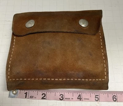 Estuche de cartucho vintage de cazadores de cuero gamuza con capacidad para 14 carcasas Foto 1 de 4