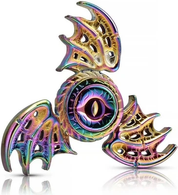 3 Metal Dragon Wing Eye Catching Fidget Spinner Toy - Image 1 of 3