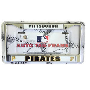 Pittsburgh Pirates Chrome Metal License Plate Frame MLB Rico Industries - Picture 1 of 4