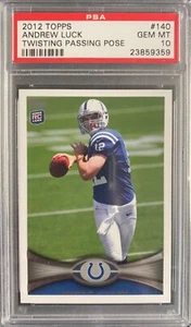 Topps Andrew Luck RC 2012 PSA 10 gemas como nuevo #140 variación de postura de paso giratorio - Imagen 1 de 1