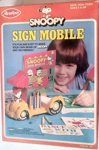 Snoopy Sign Mobile 1969 Avalon artículo 262 Peanuts Activty - Imagen 1 de 10