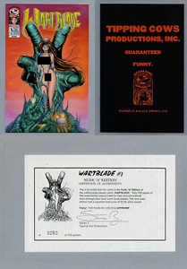 WARTBLADE #1A LIMITED #260/700 CON CERTIFICADO DE AUTENTICIDAD WITCHBLADE PARODY EN MUY BUEN ESTADO/CASI NUEVO - Imagen 1 de 1