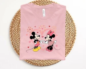 Mickey and Minnie Heart, Valentines Day Shirt, Disney Valentine Tee Gift for her - Picture 1 of 10
