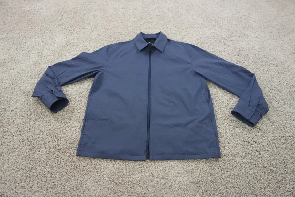 Theory Jacket Mens Large Blue Bomber Clyfford Neoteric Side Pockets - Image 1 of 4