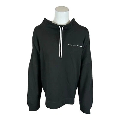 Peace Love World Women's Alina Pullover Funnel Neck Sweatshirt Black Medium Size - Image 1 of 2