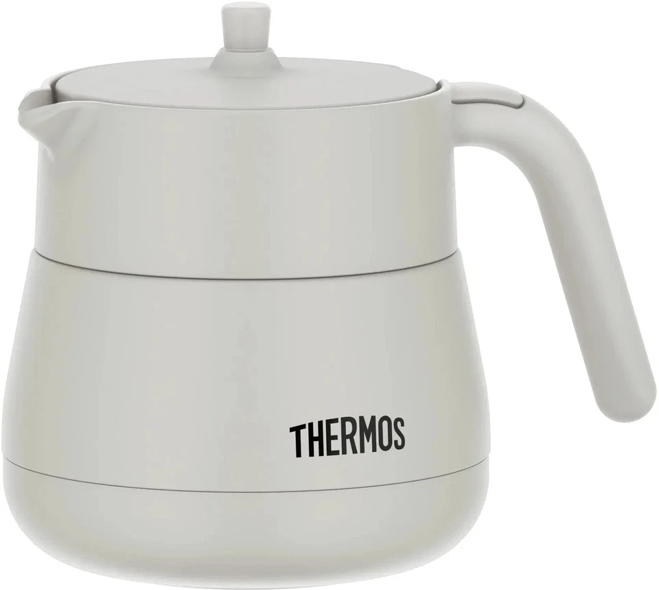 Thermos Vacuum Insulated Teapot with Strainer 450ml Light Gray TTE-450 LGY