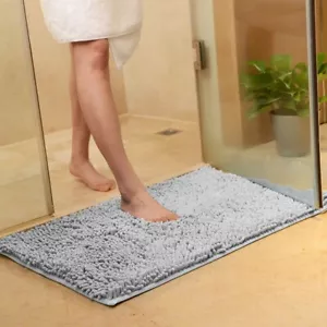 Water Absorbent Soft Foam Bath Mat Bathroom Shower Rug Non Slip Floor Bath Mats - Picture 1 of 3