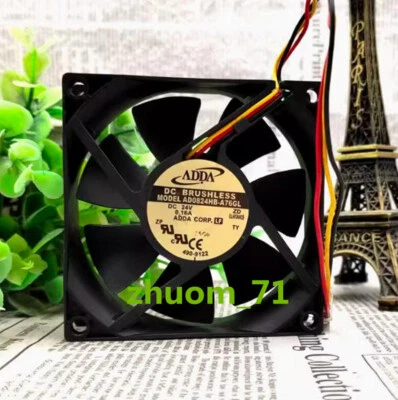 1PC ADDA AD0824HB-A76GL 24V 0.16A 8025 3-Pin inverter Case radiator cooling Fan - Image 1 of 4