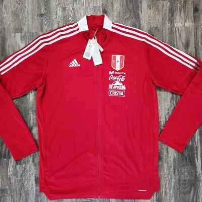Chaqueta de fútbol Adidas Perú 2022 hombre alta XL Copa Mundial roja Tiro Guerrero Farfan Foto 1 de 4
