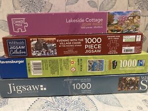 Job Lot X 4 1000 Piece Jigsaw Puzzles- Unchecked 