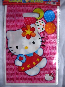 10 Lootbags Kinder Geburtstag Party Loottasche Geschenktasche Hello Kitty - Bild 1 von 1