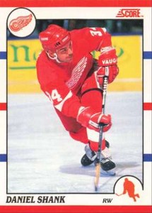 1990-91 Score Canadian Daniel Shank Rookie Card Detroit Red Wings #377