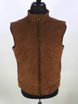 Chaleco Reversible SAMUELSOHN 42R Marrón/Gris Raydon Imitación Gamuza Hecho en ITALIA RARO Foto 1 de 4