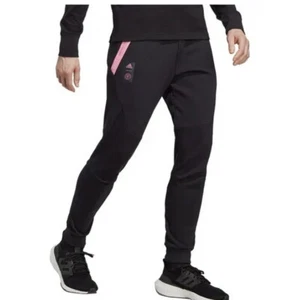 Adidas Inter Miami FC Travel CF Messi 2023 Black Pink Sweatpants Size 2XL - Picture 1 of 5