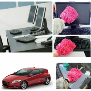 Car Wash Washing Microfiber Chenille Mitt Auto Cleaning Glove Dust Washer Tool - Picture 1 of 8