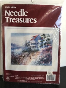 Needle Treasures "Ocean View" Nadelspitze Kit Crewel 18" x 14" Victorian House - Bild 1 von 3
