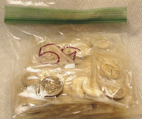 1959 Jefferson Proof  " Mint Cello " Roll 40 Freshly Cut from Proof Sets  #718 Cover